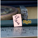 Antlers medium. Engraved Metal Hand Stamp.