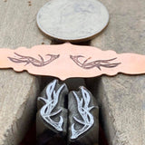 Antlers large. Engraved Metal Hand Stamp.