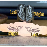 Antlers large. Engraved Metal Hand Stamp.