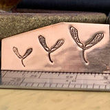 Maple Whirly. Whirlybird. Helicopter. Sycamore Spinner. Raised design. Metal Hand Stamp