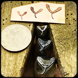 Maple Whirly. Whirlybird. Helicopter. Sycamore Spinner. Raised design. Metal Hand Stamp