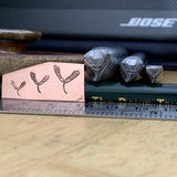 Maple Whirly. Whirlybird. Helicopter. Sycamore Spinner. Raised design. Metal Hand Stamp