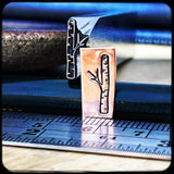 Birch Tree! New Branchless Log. Engraved Metal Hand Stamp Handmade.