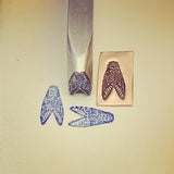 Cicada! Engraved Metal Hand Stamp Handmade.