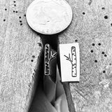 Birch Tree! New Branchless Log. Engraved Metal Hand Stamp Handmade.