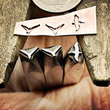 Birds! Tiny Flyers. Engraved Metal Hand Stamp Handmade.