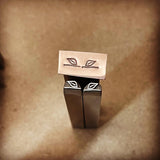 Linkable Leaf Set. Now a raised design. Engraved Metal Hand Stamp.
