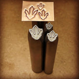 Theropod Footprint! Raised design. Metal hand stamp tools.