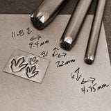 Theropod Footprint! Raised design. Metal hand stamp tools.