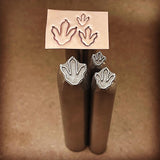 Theropod Footprint! Raised design. Metal hand stamp tools.