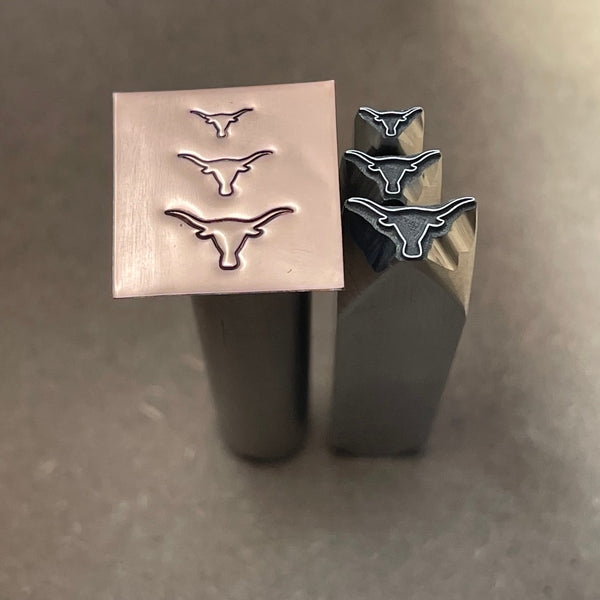 Steer Outline. Metal hand stamp tools.