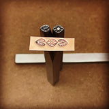 Peepers Set. Raised Design. Engraved Metal Hand Stamp Handmade.