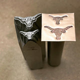 Steer Swirls. Two Sizes. Metal Hand Stamp.