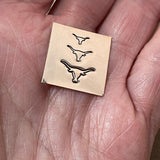 Steer Outline. Metal hand stamp tools.