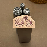 Celtic Spiral. Three Sizes. Two spirals. Metal Hand Stamp.