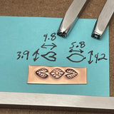 Peepers Set. Raised Design. Engraved Metal Hand Stamp Handmade.