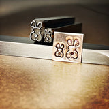 Bunny Butt! Two Sizes. Two Ear Choices. Engraved Metal Hand Stamp.