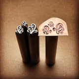 Swirls Solid. Metal Hand Stamp.