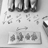 Swirls Plenty and Swirls Light. Metal Hand Stamp.