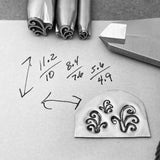 Swirls Solid. Metal Hand Stamp.