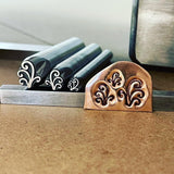 Swirls Solid. Metal Hand Stamp.