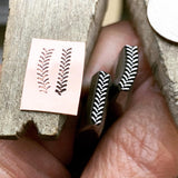 Farmall Tractor Tire Tread - Engraved Metal Hand Stamp.