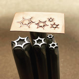 Starpuff. Unique 2.5d Effect. Four sizes. Metal Hand Stamp.
