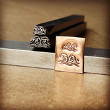 Swell Waves! Ocean Crests. Engraved Metal Hand Stamp.