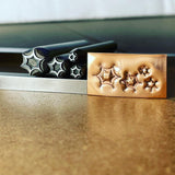 Starpuff. Unique 2.5d Effect. Four sizes. Metal Hand Stamp.