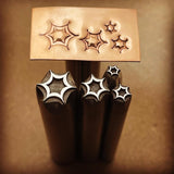 Starpuff. Unique 2.5d Effect. Four sizes. Metal Hand Stamp.