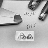 Triquetra. Two sizes. Engraved Metal Hand Stamp.