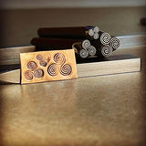 Triskele. Three Sizes. Two spirals. Metal Hand Stamp.